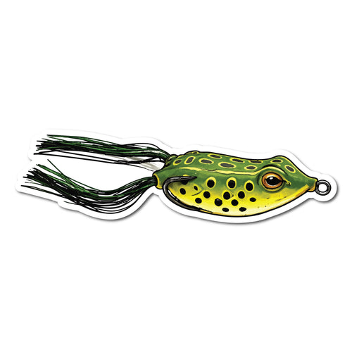 Frog shaped lure sticker