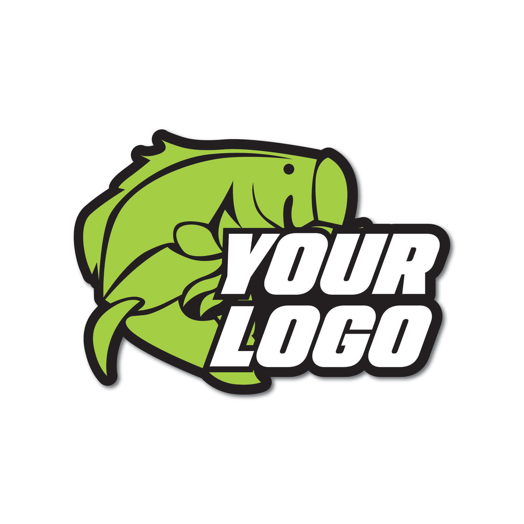 Placeholder logo with green fish and 'Your Logo' text on a white background