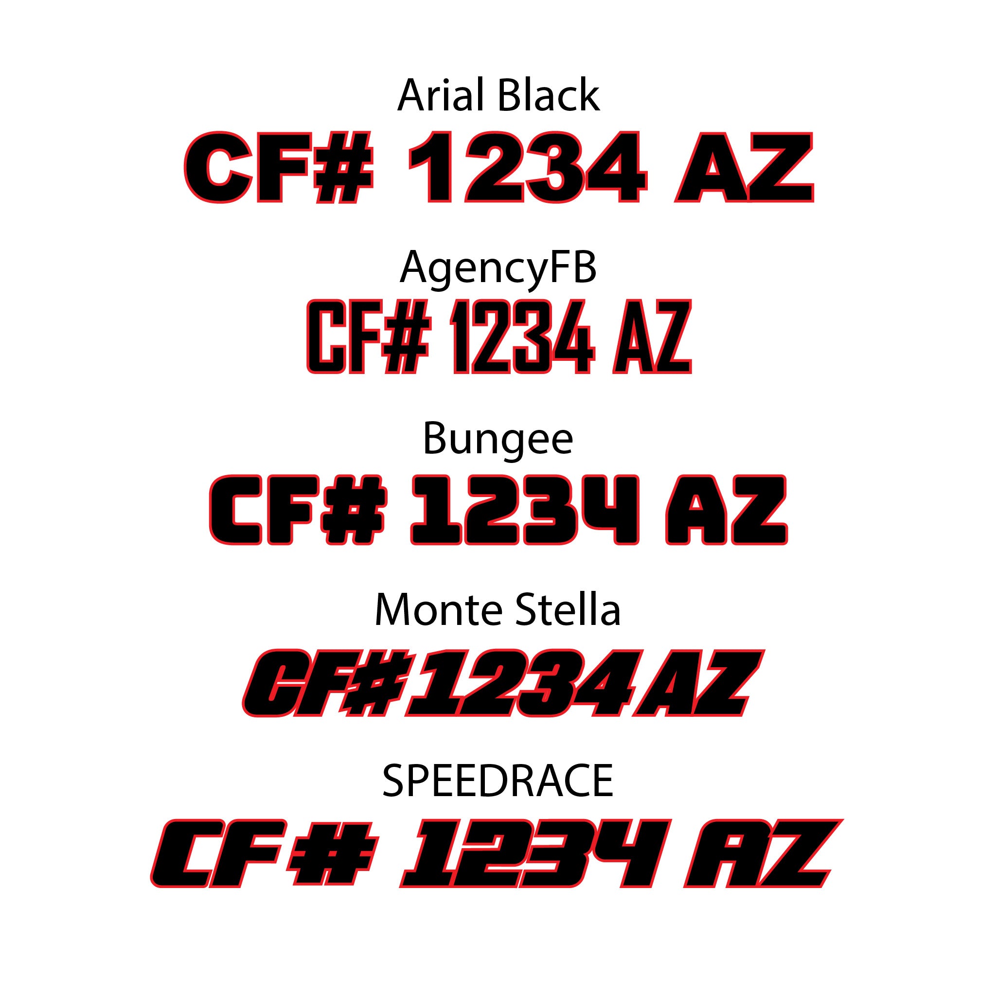 Custom CF Numbers